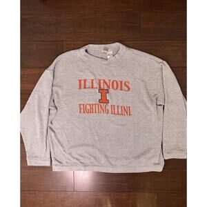 Concepts Illinois Fighting Illini Sweatshirt Women’s XL Gray NCAA